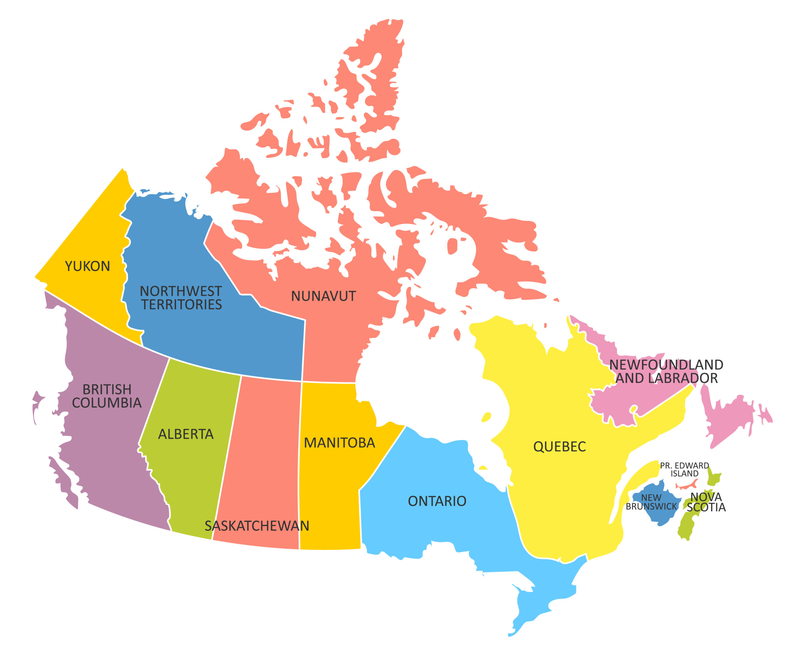 map of Canada